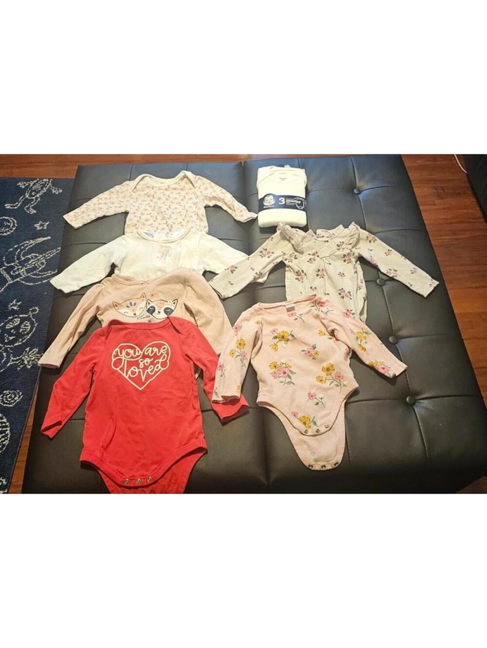 Baby girls 6 to 9 months long sleeve bundle lot